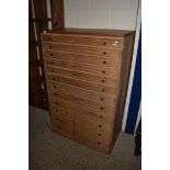 12-DRAWER COLLECTORS CHEST, WIDTH APPROX 91CM