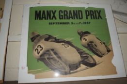 POSTER FOR THE MANX GRAND PRIX 1967