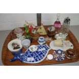 CERAMIC ITEMS, SOME MUSTARDS INCLUDING A DOULTON COLMAN'S MUSTARD POT AND POT WITH SILVER METAL