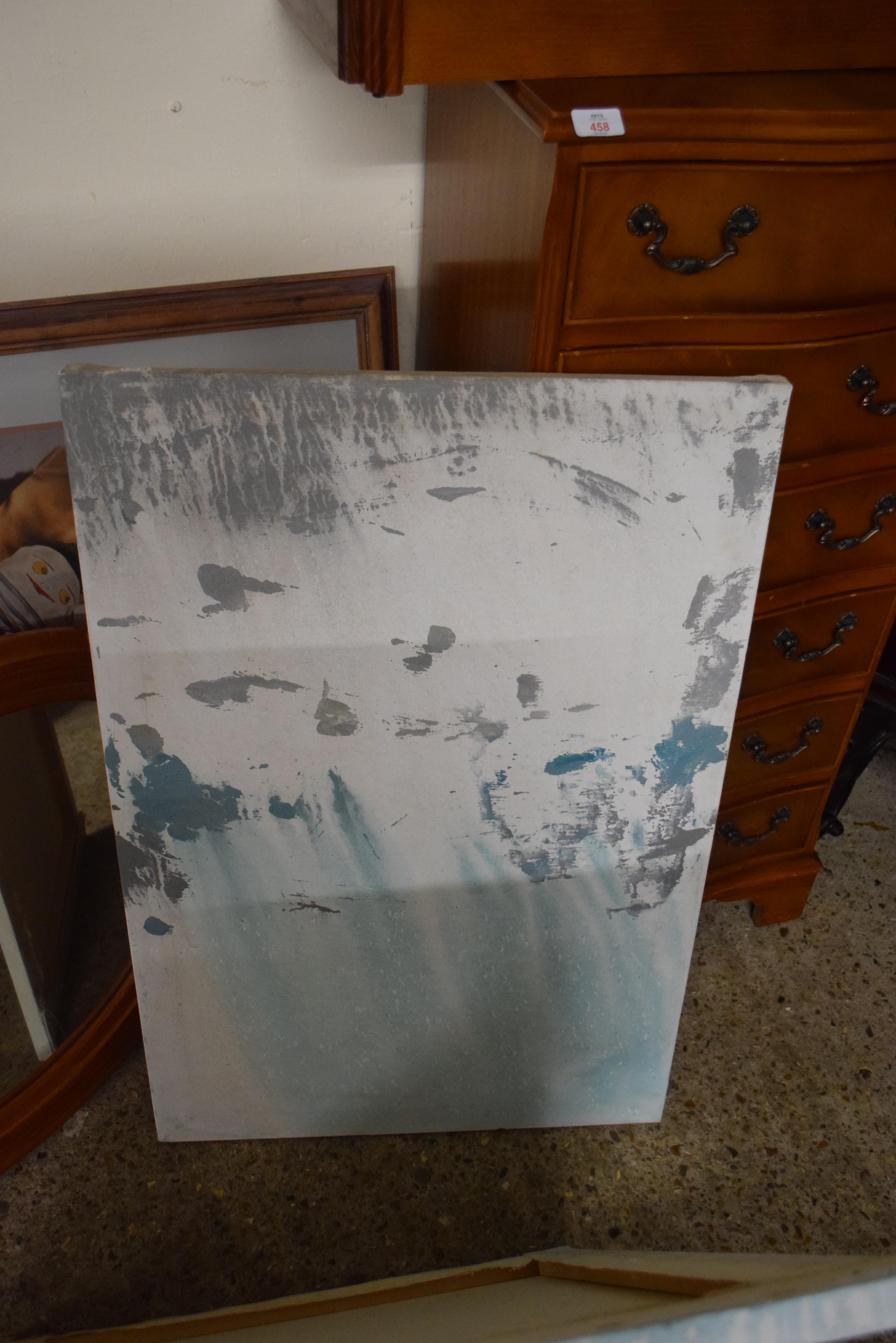 TWO ABSTRACT CANVAS PAINTINGS, EACH APPROX 61 X 91CM - Image 2 of 2