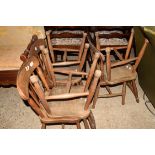 SET OF SIX CHILD'S DINING CHAIRS, EACH HEIGHT APPROX 66CM
