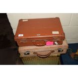 TWO SMALL VINTAGE SUITCASES