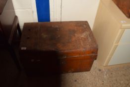 METAL TRAVELLING TRUNK, LENGTH APPROX 67CM