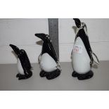 THREE GLASS PENGUINS