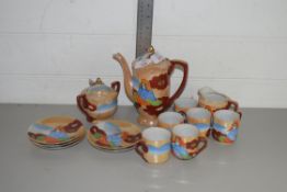 JAPANESE PORCELAIN TEA SET AND QTY OF GLASS WARES