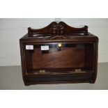 SMALL WOODEN DISPLAY CASE WITH GLASS FRONT