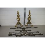 QTY OF BRASS FIRESIDE IMPLEMENTS