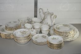 ROYAL ALBERT HAWORTH PATTERN DINNER AND TEA WARES CONTAINING TWO GRADUATED SERVING DISHES, QTY OF