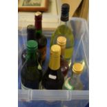 BOX CONTAINING WINES AND SHERRIES