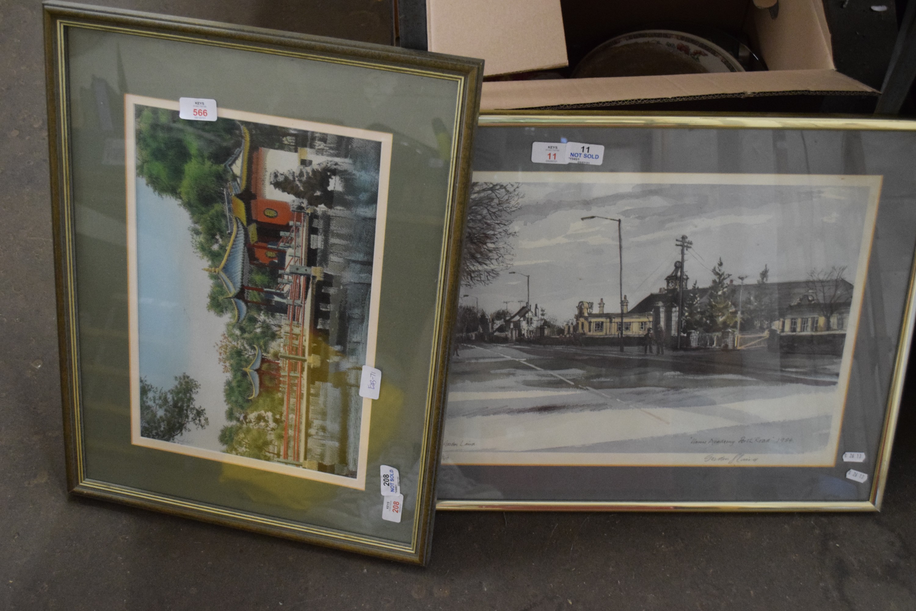 TWO LARGE FRAMED PRINTS