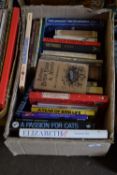 BOX OF MIXED BOOKS INCLUDING CATS ETC