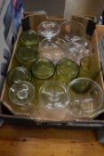BOX OF GLASS WARES