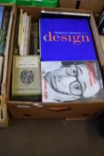 BOX OF MIXED BOOKS INCLUDING TERENCE CONRAN ETC