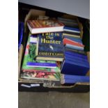 BOX OF MIXED BOOKS INCLUDING MASONIC YEAR BOOKS ETC