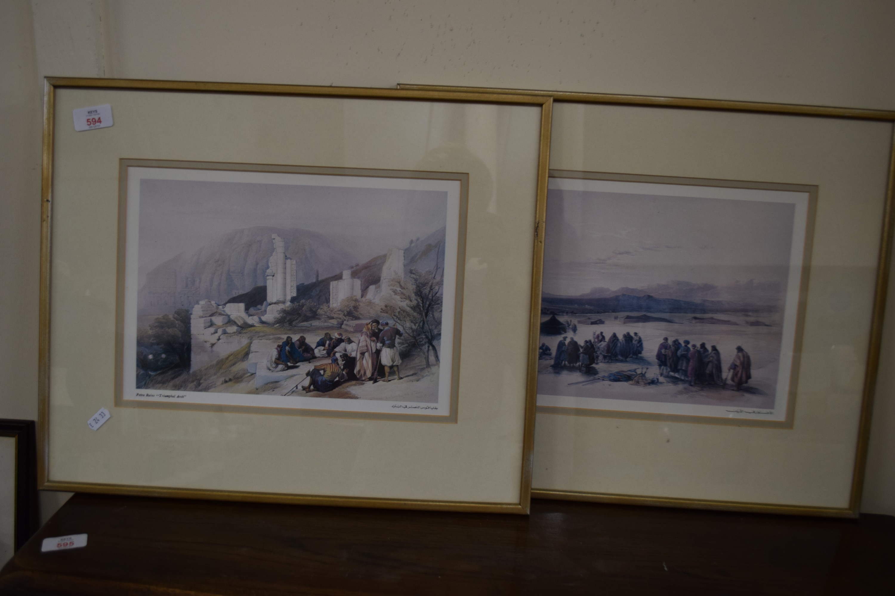 PAIR OF FRAMED PRINTS DEPICTING JORDANIAN SCENES