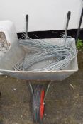 Galvanised wheelbarrow including qty wire
