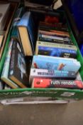 BOX CONTAINING MIXED NOVELS ETC