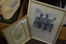 BOX OF PRINTS INCLUDING FLORAL STUDIES