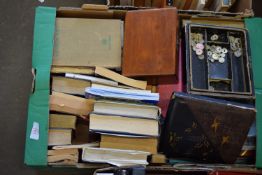 BOX OF MIXED BOOKS AND BOXES