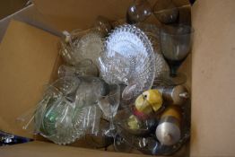 BOX CONTAINING GLASS WARES