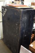 LARGE METAL STORAGE TRUNK, APPROX 77 X 124CM