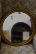 CIRCULAR WALL MIRROR, APPROX 48CM DIAM