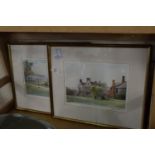 PAIR OF FRAMED PRINTS OF COUNTRY HOUSES