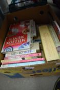 BOX CONTAINING MIXED BOOKS, COOKERY ETC