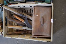 QTY OF VINTAGE GARDEN TOOLS ETC