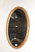 OVAL WALL MIRROR, APPROX 70 X 43CM