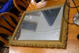 RECTANGULAR WALL MIRROR, APPROX 52 X 63CM