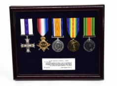 First and Second World War Gallantry Military Cross medal group of five awarded to Capt Alan
