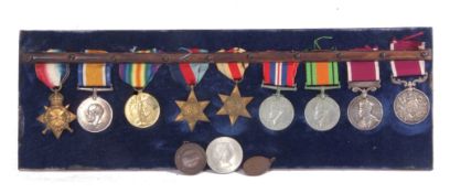 Group: Queen Victoria Army long service and good conduct medal, with swivelling scroll suspension to