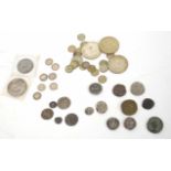 Packet of assorted coins including some pre-1947 and Roman etc
