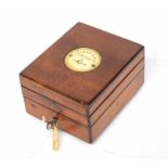 Victorian cased pocket watch with enamelled dial and blued steel hands with sunken subsidiary second