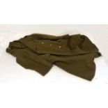 British Army greatcoat dated 1952, dismounted, 1940 pattern, size 4, with Royal Artillery buttons