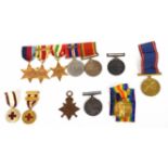 Great War/WWII family group of medals comprising trio to Cpl G F Huskisson, South African Service