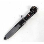 20th century Third Reich German 1934 pattern Hitler Youth dagger and scabbard, blade 13cm, overall