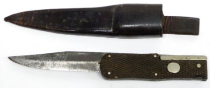 An unusual Nineteenth Century British folding Bowie Knife, the blade stamped "WOOD, LORD ST" with