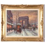 Victor Boyer (b Prague, 1910), Oil on canvas, "Arc de Triomphe" (titled verso), 36 x 44cm