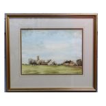 Guy Busby, Watercolour, Norfolk Village Scene, 25 x 35cm