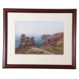 Harold Gordon, signed, Lands End, Cornwall, inscribed verso, 25 x 36cm