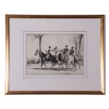 Herbert Whydale, pair of Etchings, Horses and Riders, 25 x 35cm