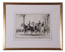 Herbert Whydale, pair of Etchings, Horses and Riders, 25 x 35cm