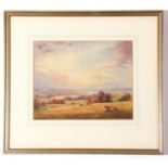 Henry J Lyon, signed pastel, Landscape, 19 x 24cm