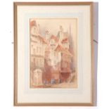 Arthur Harris (ex 1891-1897), Watercolour, continental Town Scene, sig & dated 1894, 33 x 23cm