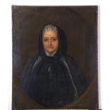 C18th East Anglian School, pair of Oils on canvas, Portraits of a Lady and Gentleman (stated to be