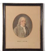 Circa 19th century Print, portrait of Benjamin Franklin, oval approx 24 x 20cm