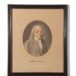 Circa 19th century Print, portrait of Benjamin Franklin, oval approx 24 x 20cm