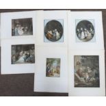 Elegant French engravings, unframed (12)